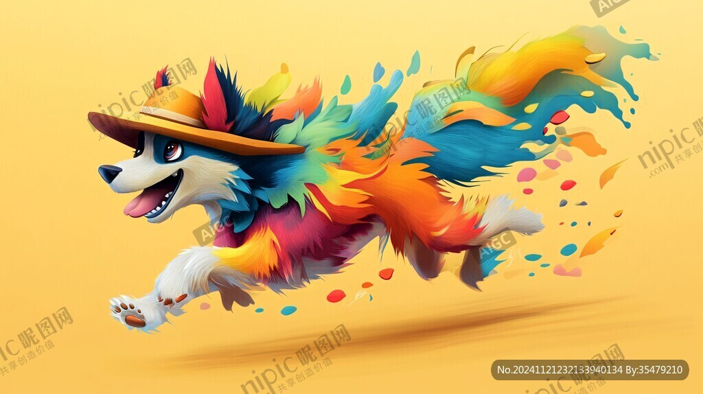 狗狗潮流插畫