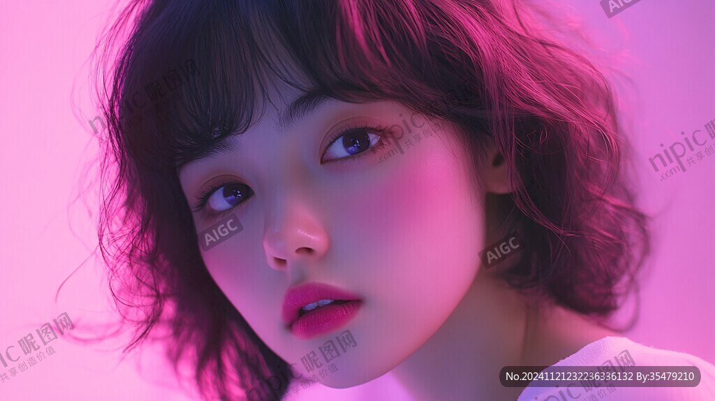 粉色的少女