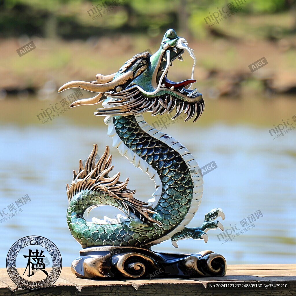 水上龍雕塑