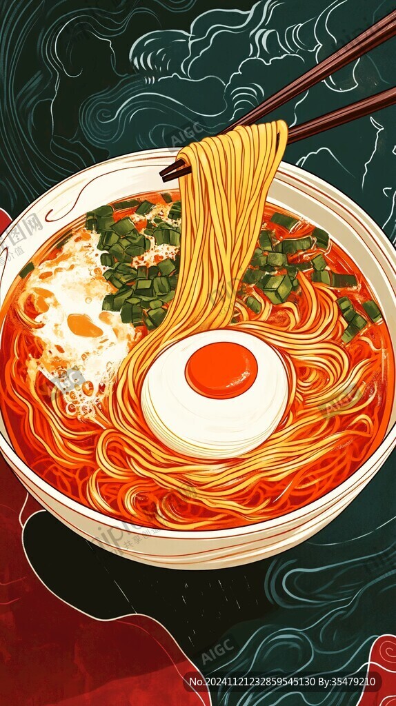 熱干面插畫