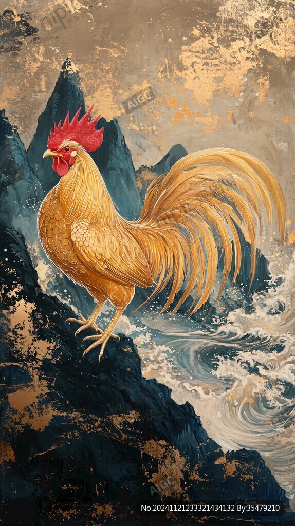 十二生肖雞插畫