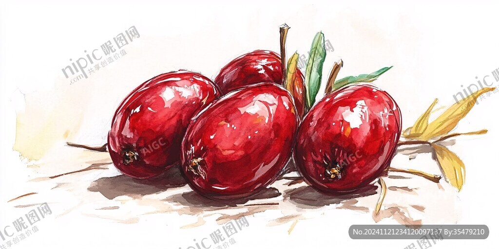 突尼斯石榴插畫