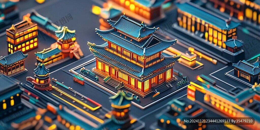 黃鶴樓復(fù)原等比建筑