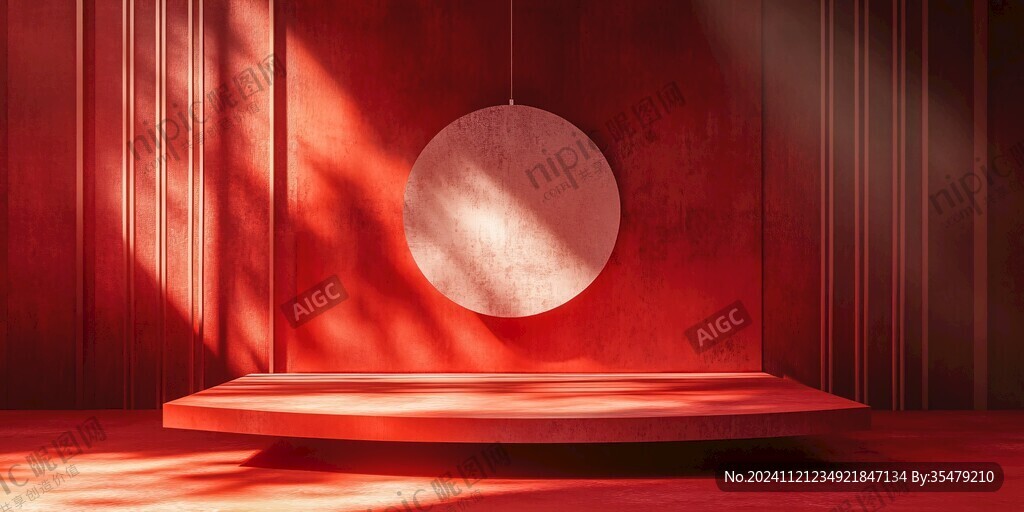 紅色圓形舞臺