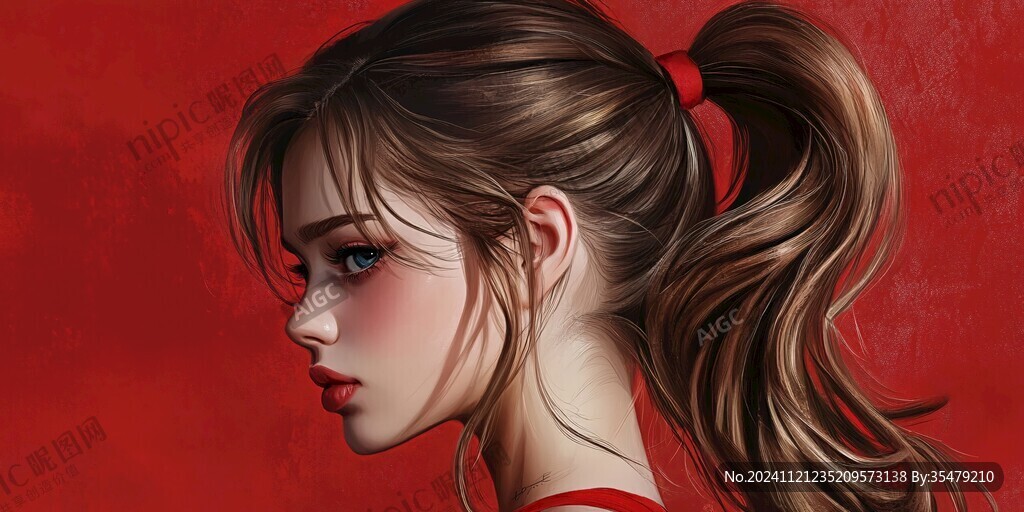 板繪少女插畫