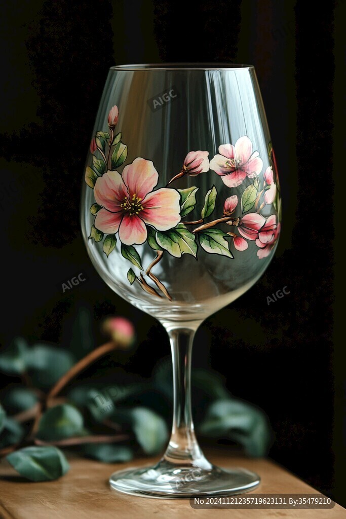 花卉琺瑯酒杯