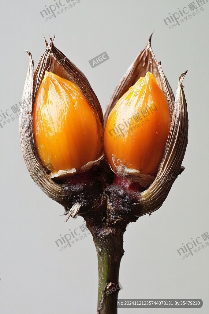 橘黃郁金香花蕾
