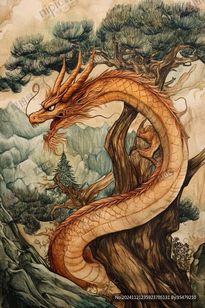 工筆龍