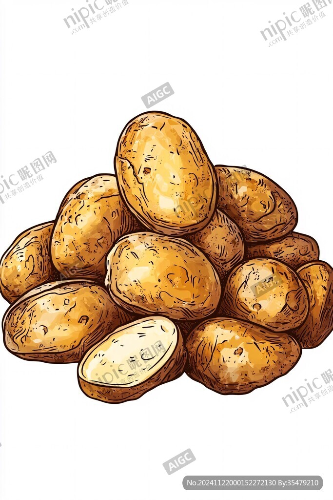 手繪土豆插畫