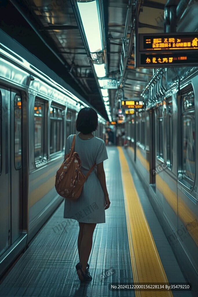 都市繁忙地鐵生活