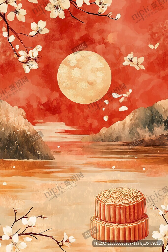 月餅季插畫