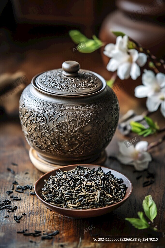 茶葉罐背景