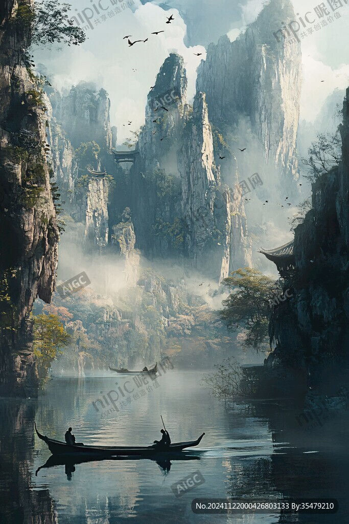 古風(fēng)山水場(chǎng)景