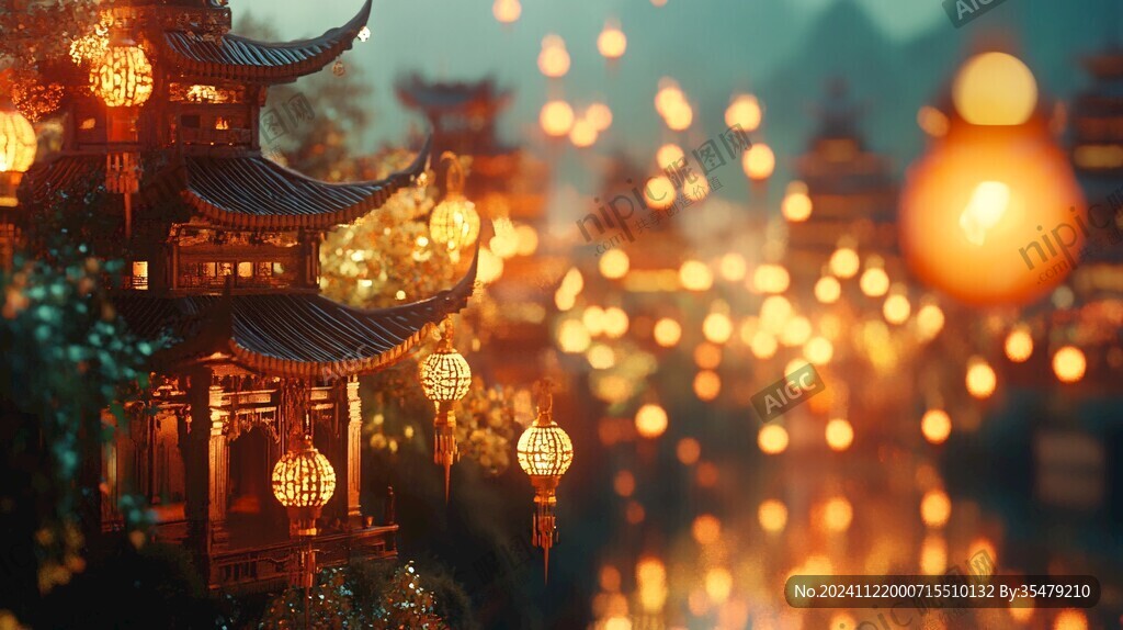 樓閣花燈