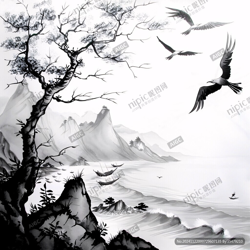 歐式水墨畫沙畫