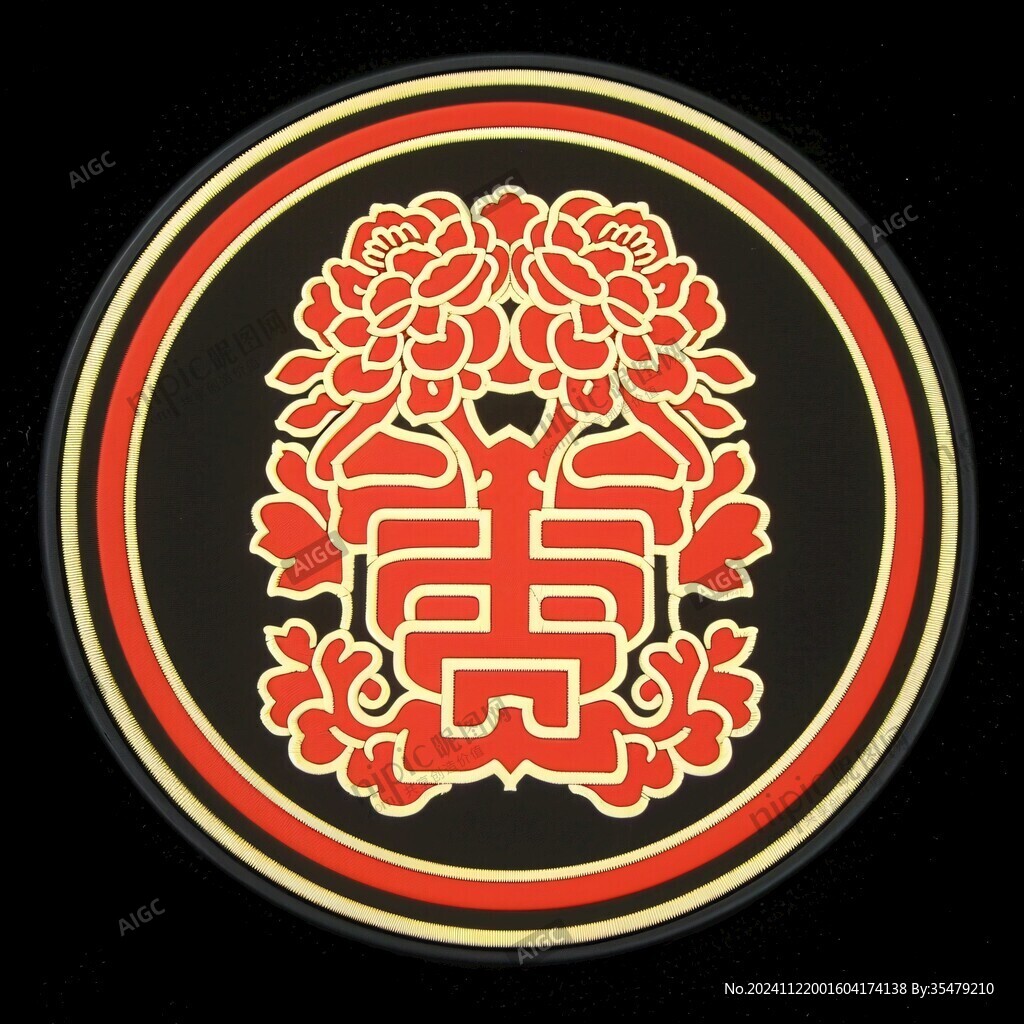壽字花草紋月餅印花