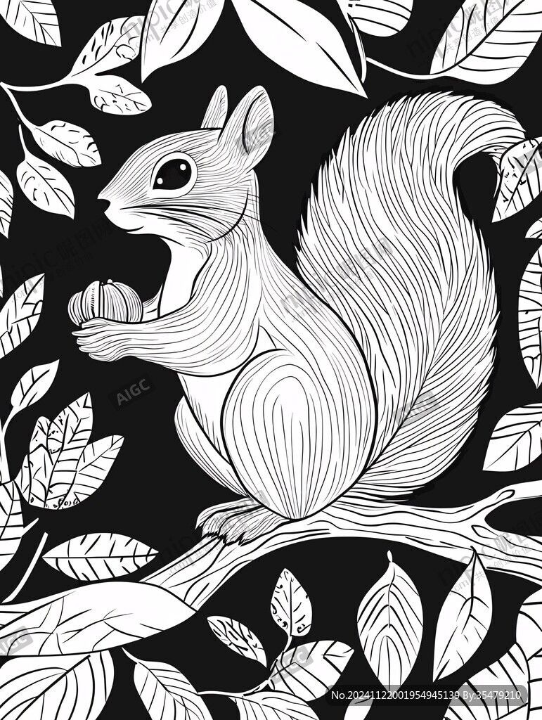 松鼠包裝插畫(huà)