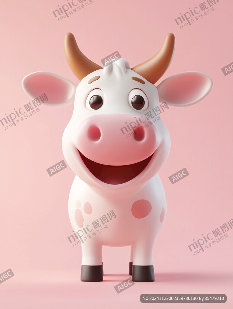 立體卡通牛