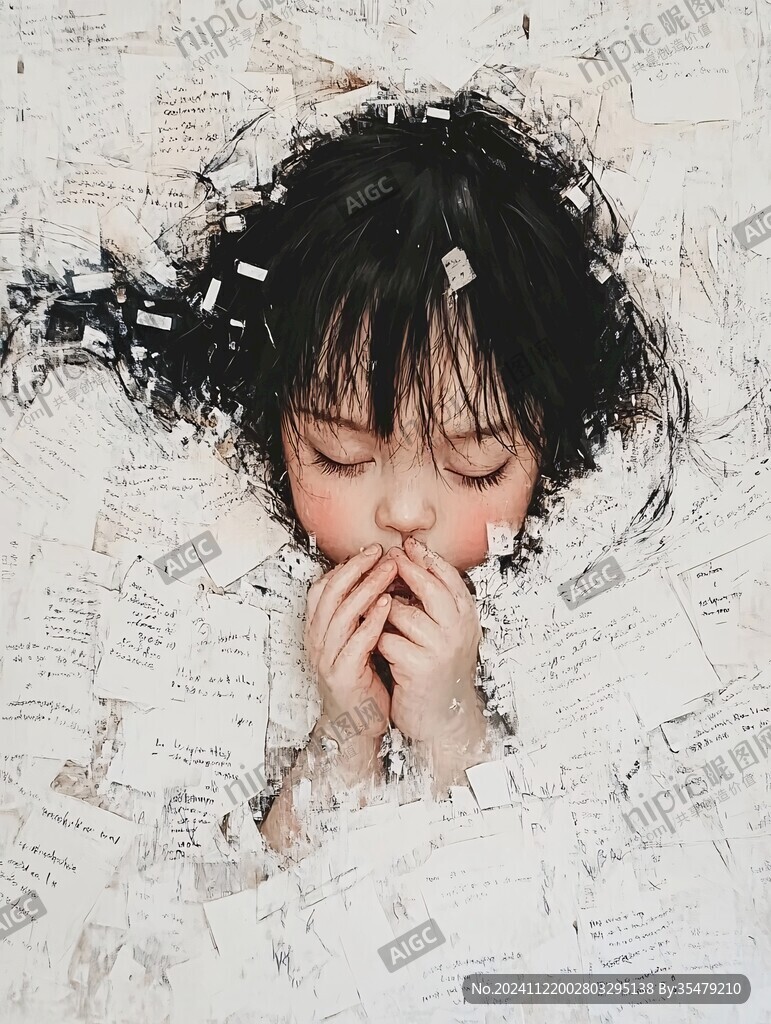 文藝夢(mèng)境小女孩手繪