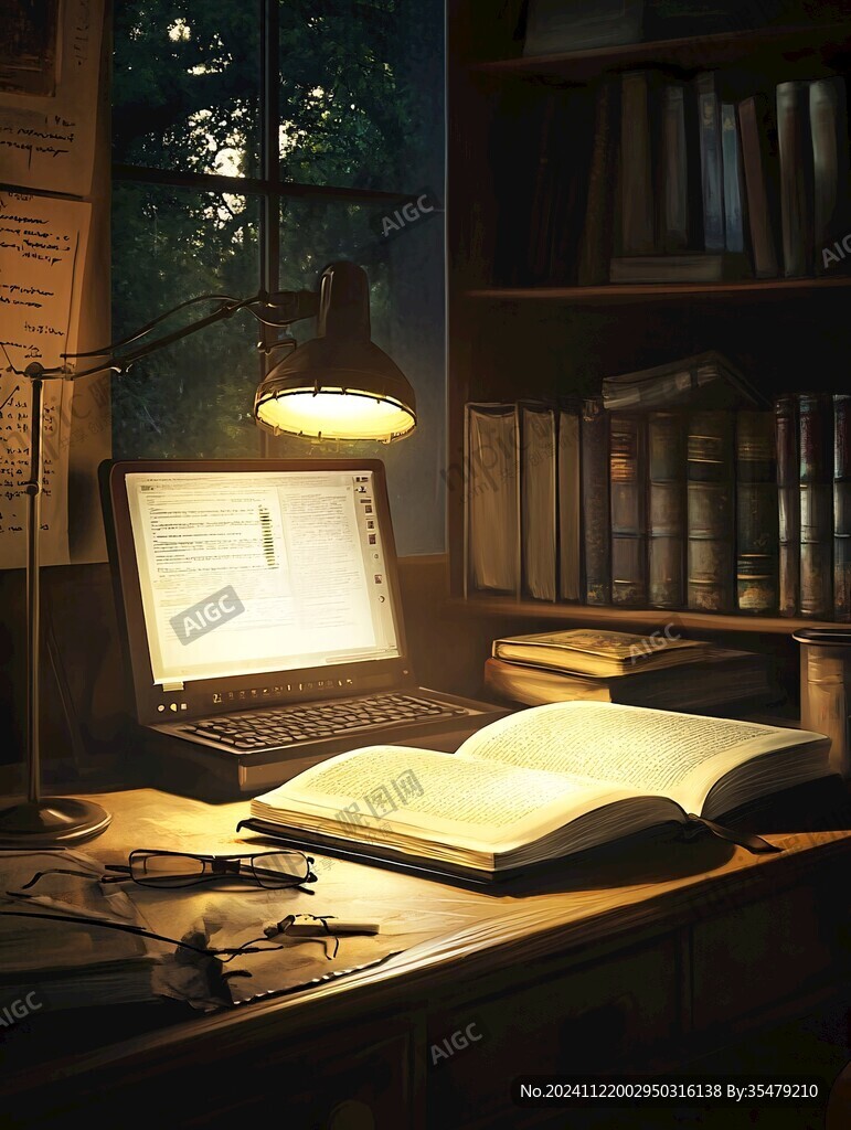 夜晚書房