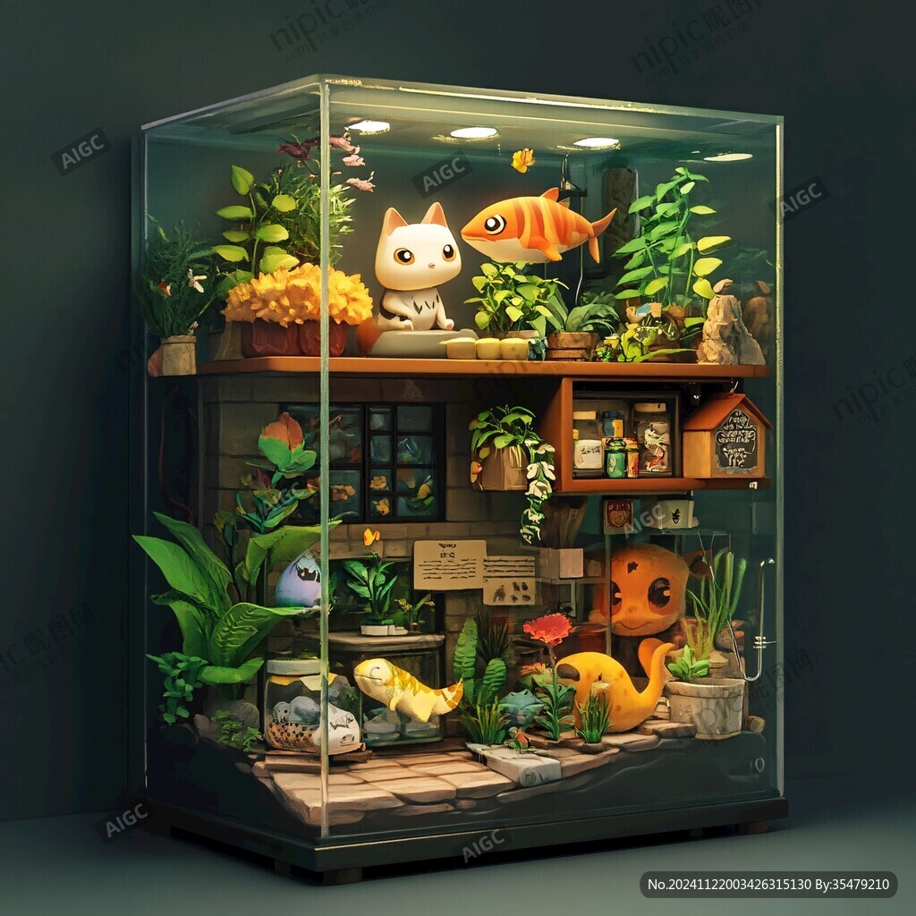水族箱插畫