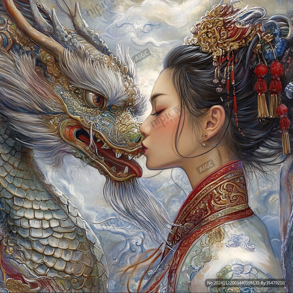 龍鳳插畫上色
