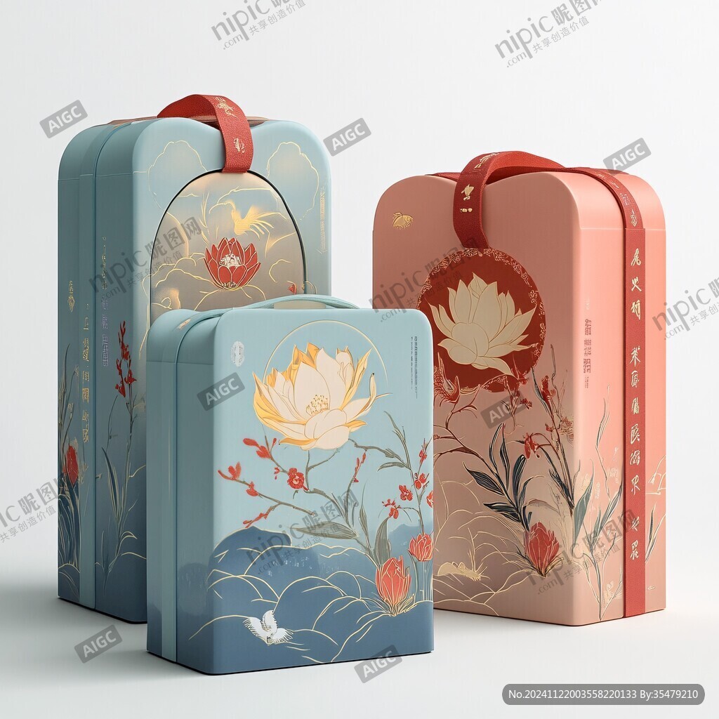 茶葉罐包裝插畫