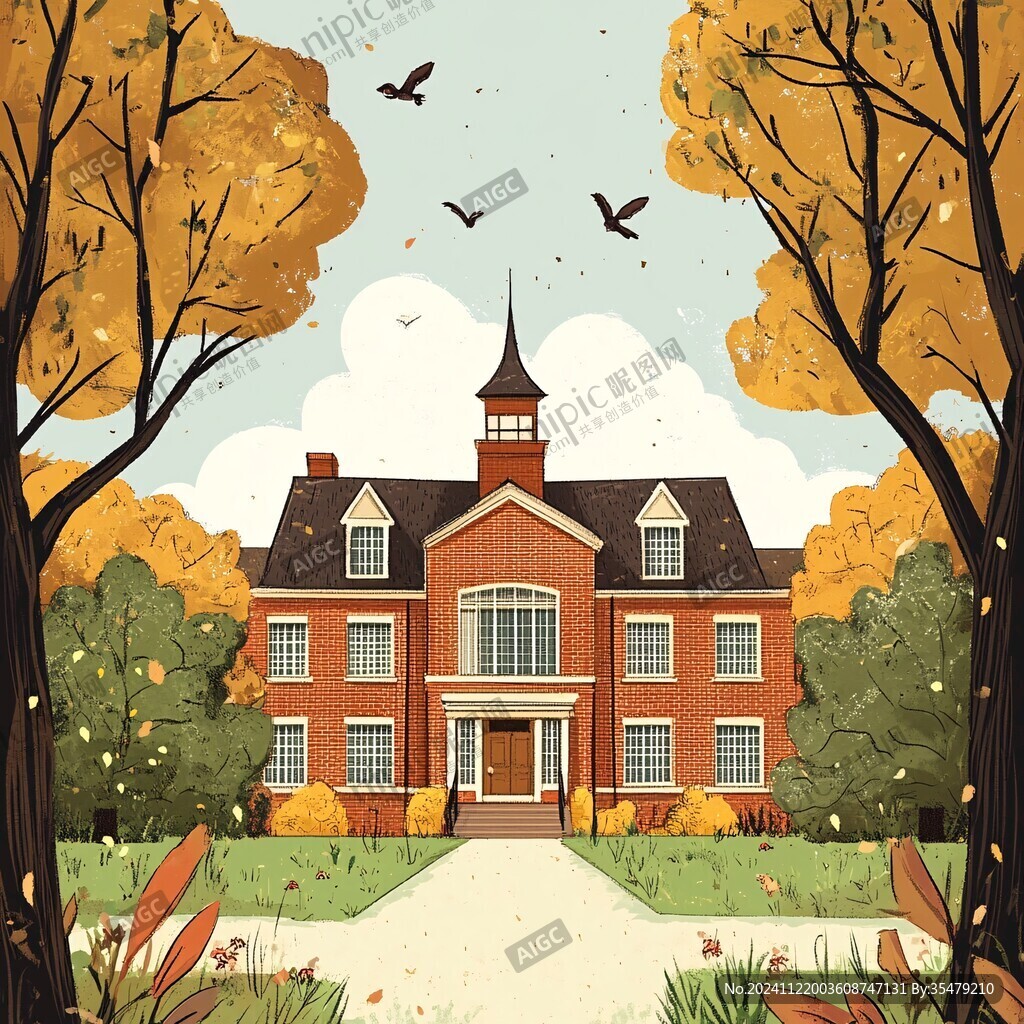 普林斯頓大學(xué)插畫背景