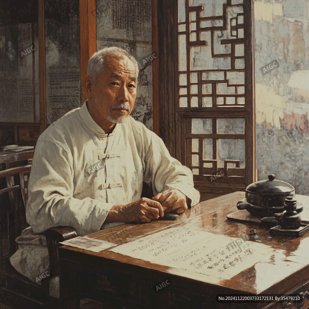 張大千蠟像