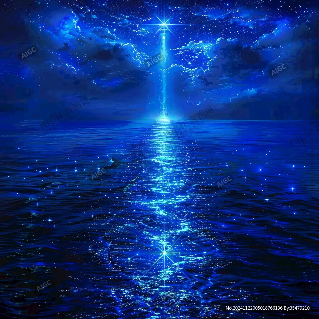 大海星空夢幻背景