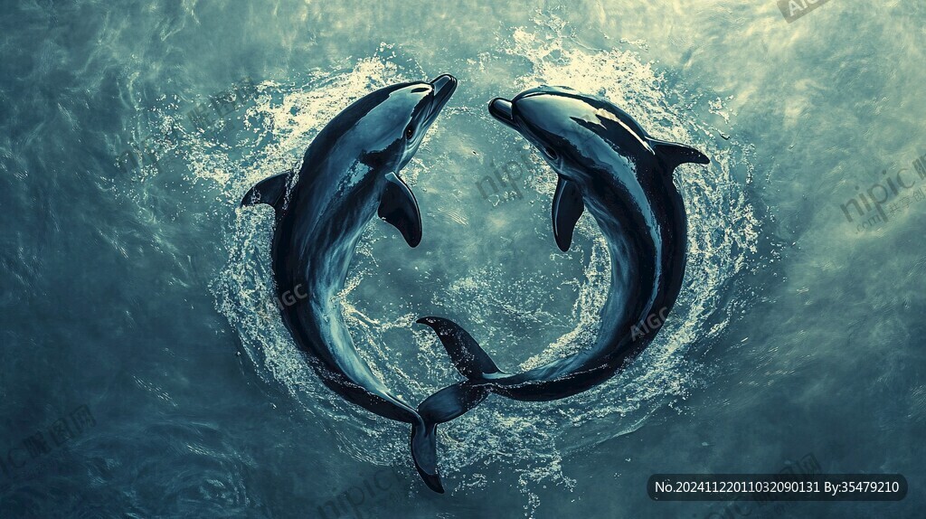 3d海豚壁畫