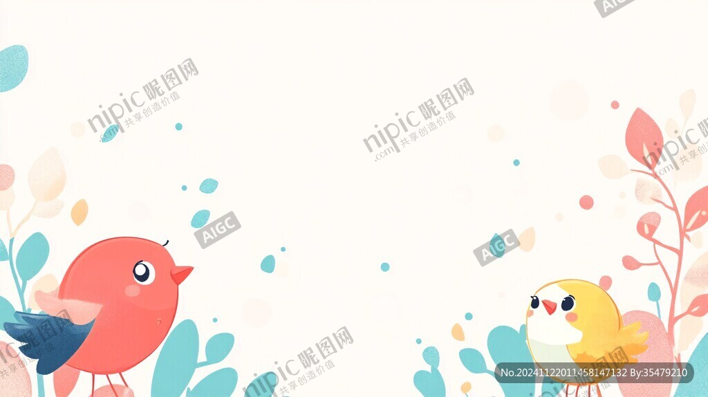 鳥扁平插畫