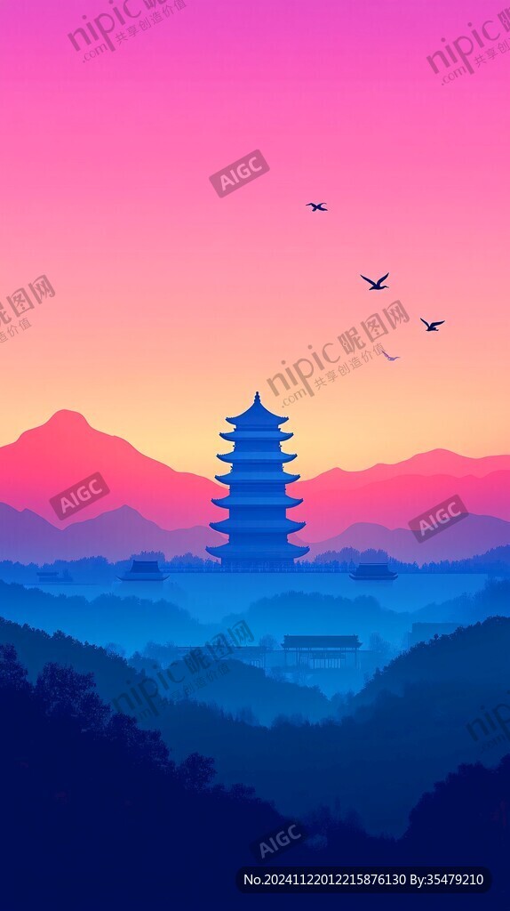 黃鶴樓插畫(huà)