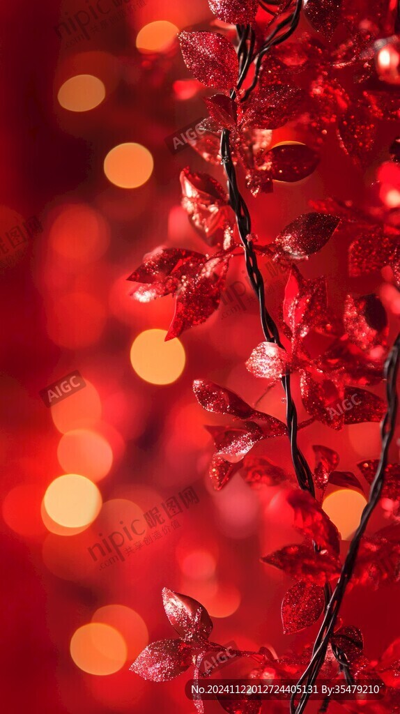 紅色夢幻燈光紅色