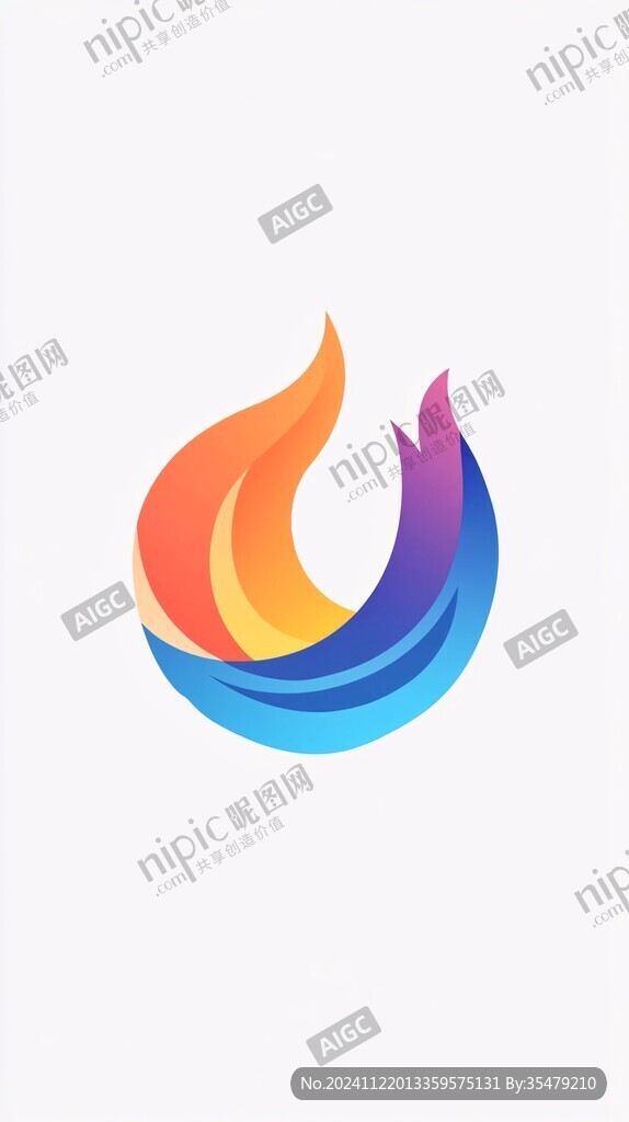 水滴火焰結(jié)合logo