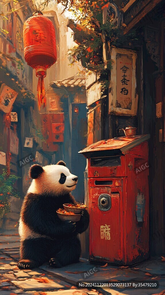 功夫熊貓插畫