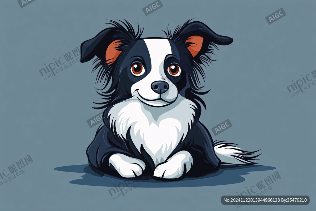 邊牧插畫