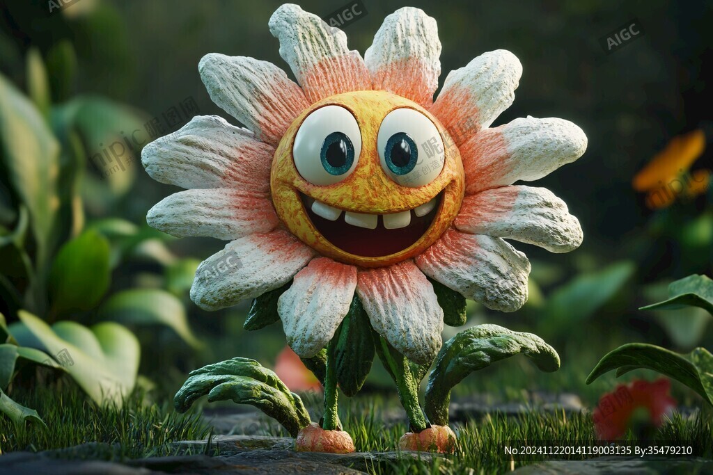3d卡通花