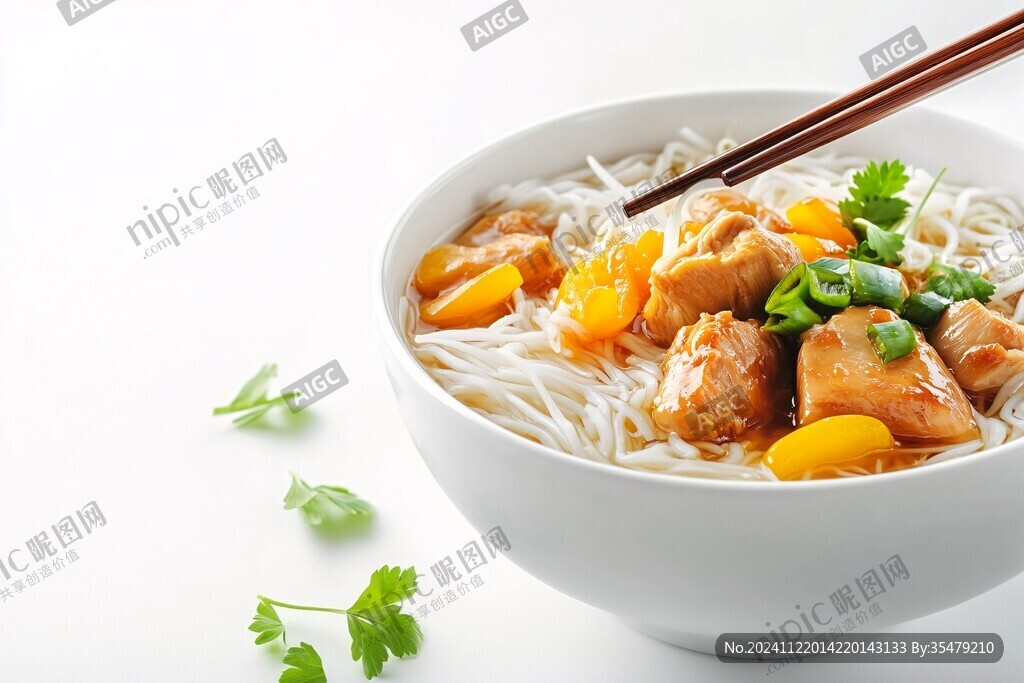 雞肉米粉素材