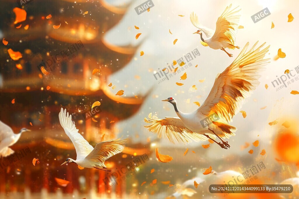 鶴舞九天背景
