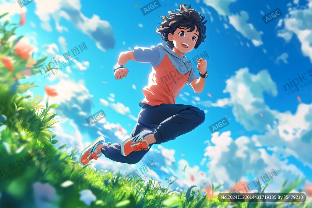 自由奔跑的少年