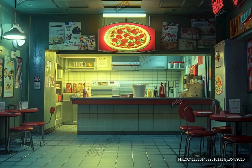 快餐小店場景