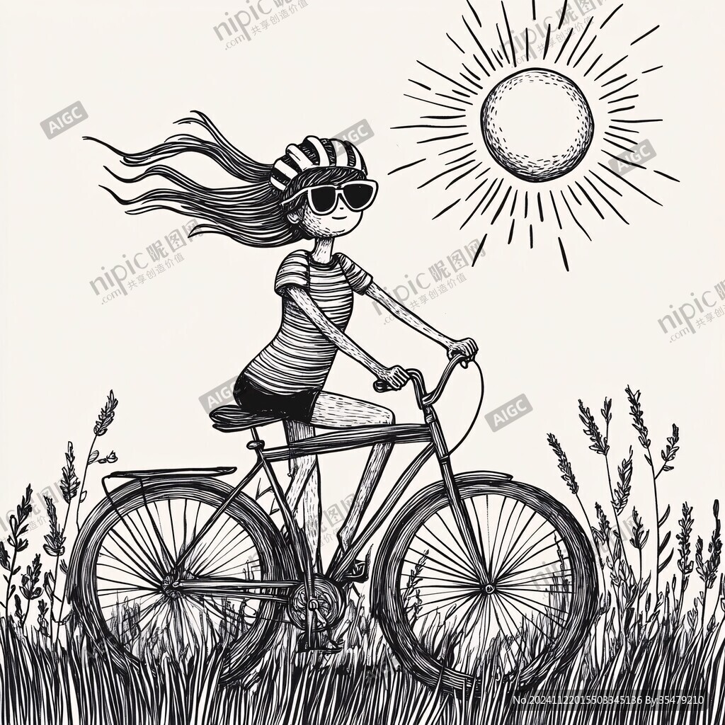 騎單車的小姑娘