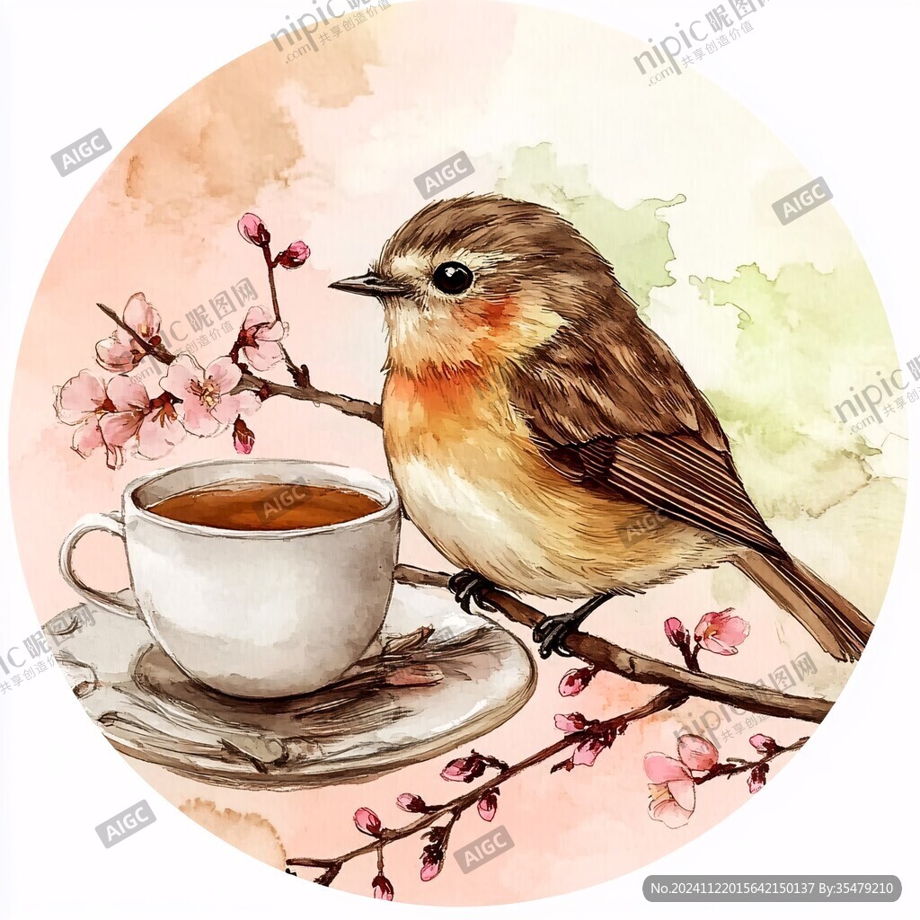 手繪小鳥插畫