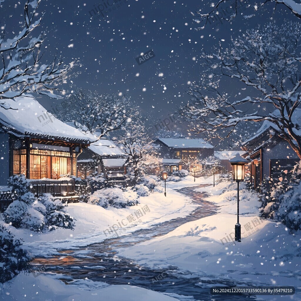 唯美雪夜