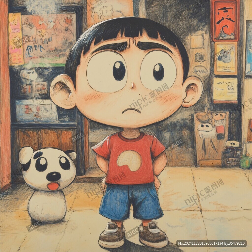 卡通店小二