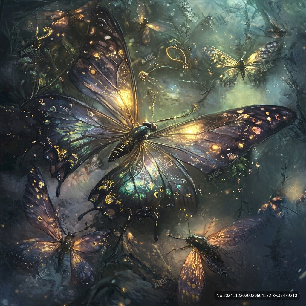 插畫夢幻蝴蝶