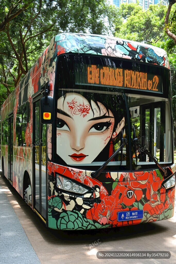 彩繪大巴車