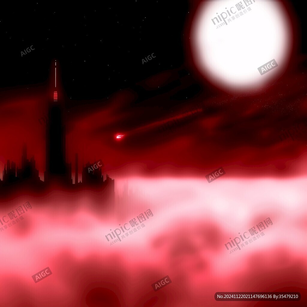紅色虛幻背景
