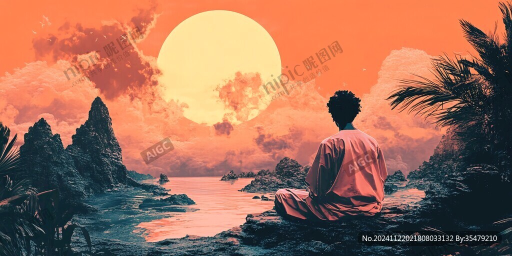 打坐參禪背景